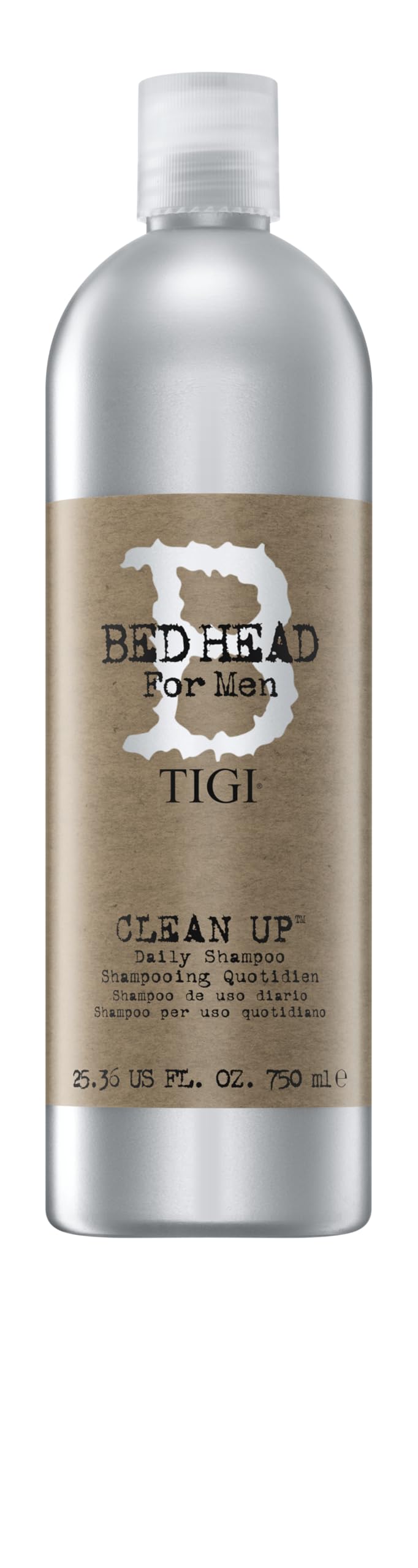 TIGI Bed Head bottle front packaging showing branding and size for easy identification