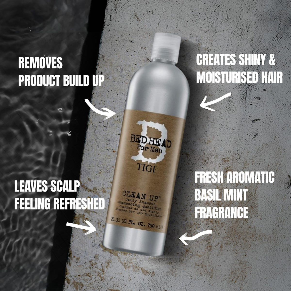TIGI Bed Head rich lather texture closeup demonstrating deep-clean foam benefit