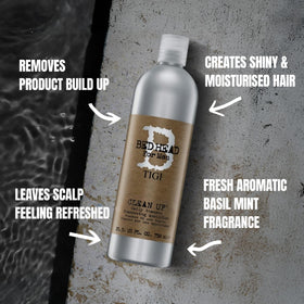 TIGI Bed Head rich lather texture closeup demonstrating deep-clean foam benefit