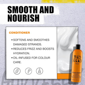TIGI Bed Head conditioner in bathroom lifestyle suggesting daily use benefit