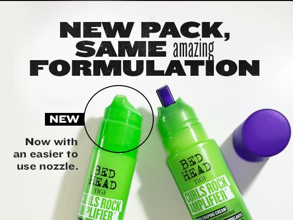 TIGI Bed Head label and dispenser detail for easy application
