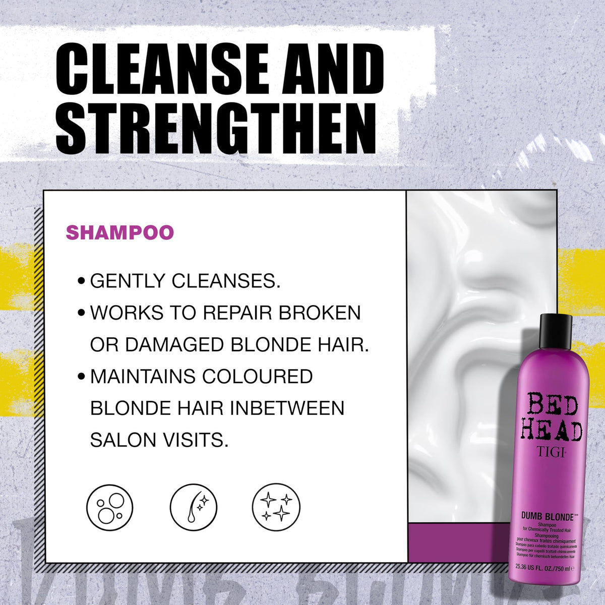 TIGI Bed Head duo staged in bathroom for salon-quality home care