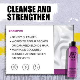 TIGI Bed Head duo staged in bathroom for salon-quality home care
