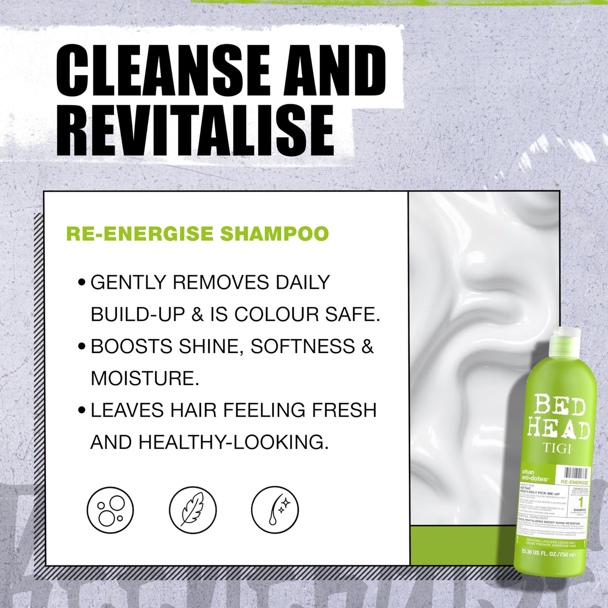 TIGI Bed Head duo in bathroom lifestyle for salon-quality at home