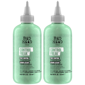 TIGI Bed Head front packaging showing two control freak serum bottles and product size