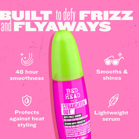 TIGI Bed Head ingredient panel closeup showing key actives like glycerin and conditioning polymers