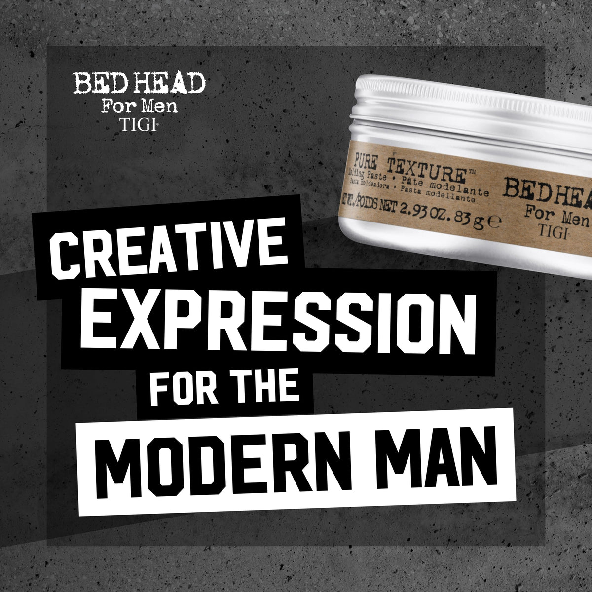 TIGI Bed Head label detail highlighting product name and usage instructions
