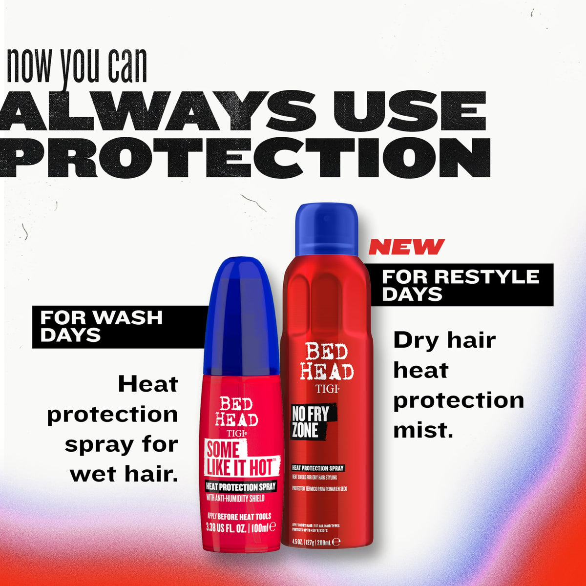 TIGI Bed Head on a bathroom counter styled in a routine setting for daily convenience
