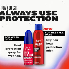 TIGI Bed Head on a bathroom counter styled in a routine setting for daily convenience