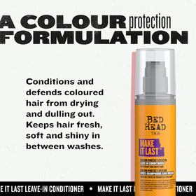 TIGI Bed Head bottle in hand to show size and easy everyday handling benefit