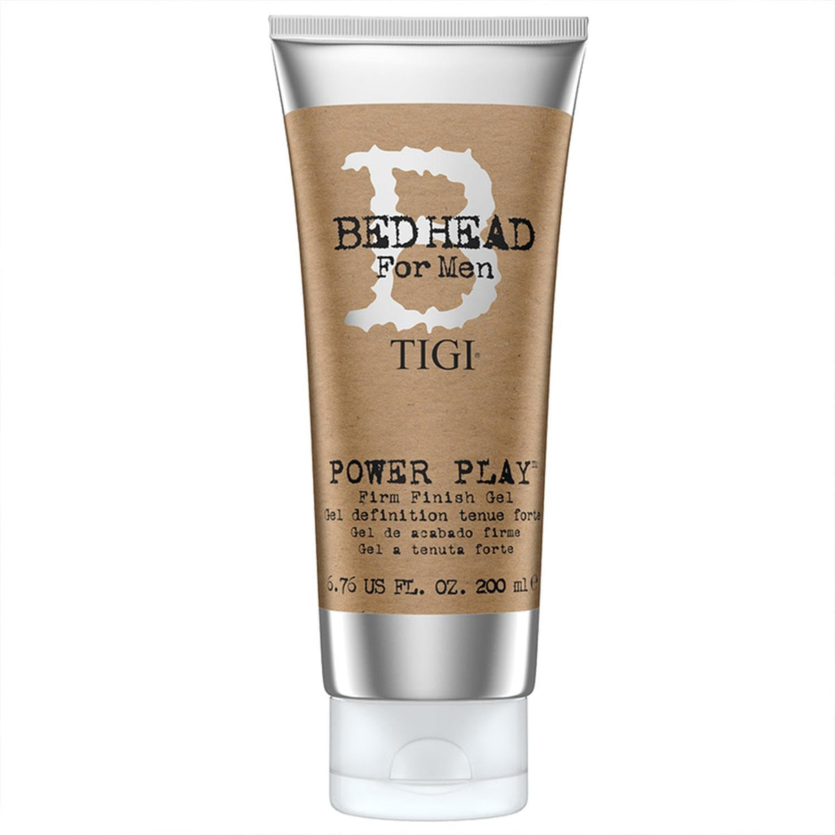 TIGI Bed Head men front packaging showing product and strong-hold benefit
