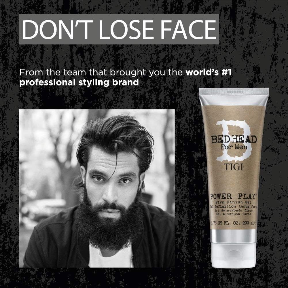 TIGI Bed Head men gel in use styling a short haircut for all-day control