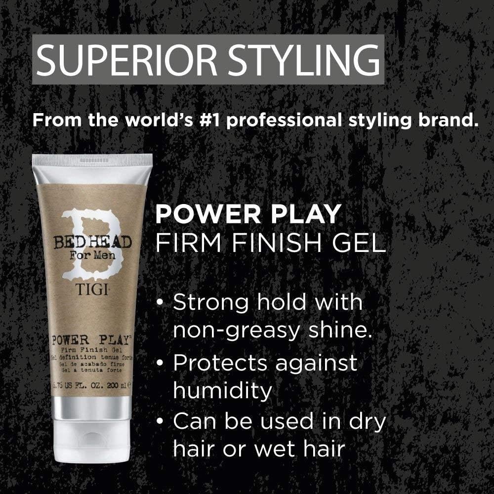 TIGI Bed Head men gel texture close-up highlighting clear non-flaking formula