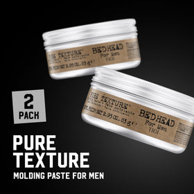 TIGI Bed Head open jar close-up showing creamy paste texture for easy styling