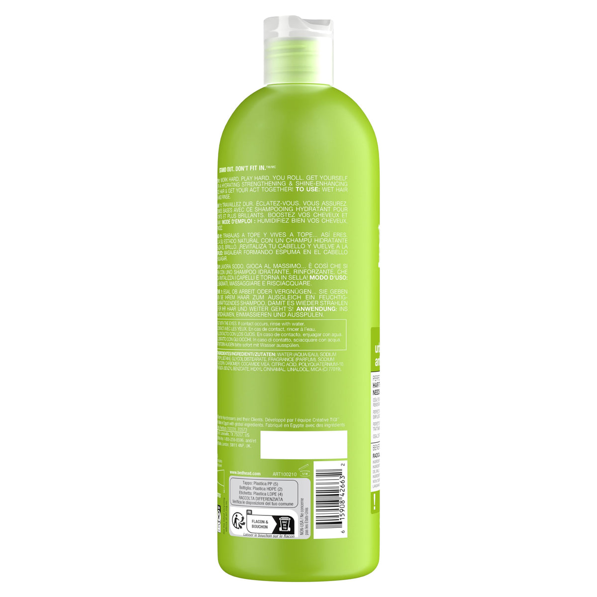 TIGI Bed Head shampoo being applied in shower for gentle cleanse and daily refresh