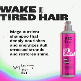 TIGI Bed Head bottles side labels highlighting ingredients and strength