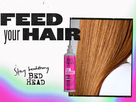 TIGI Bed Head citrus-berry fragrance still life suggesting a fresh scent