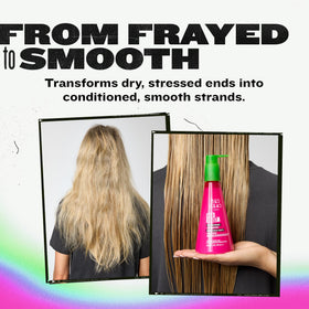 TIGI Bed Head size scale with hand to show 8 oz bottle proportion