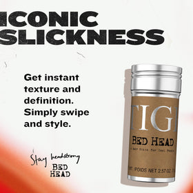TIGI Bed Head open stick close-up showing smooth balm texture and easy swipe