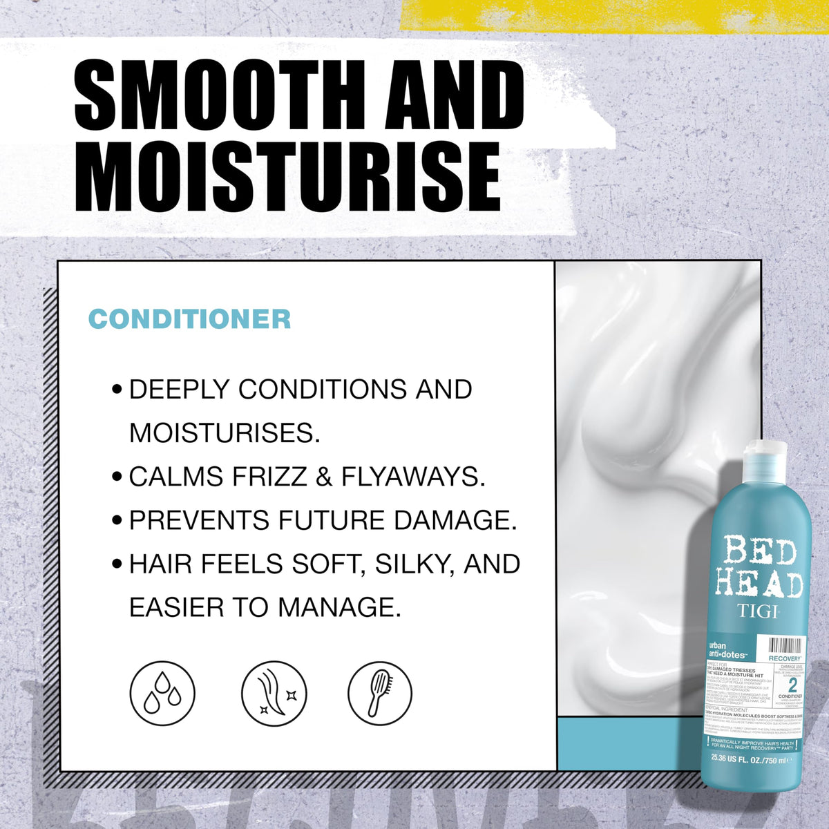 TIGI Bed Head in shower use illustrating easy application and moisture