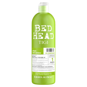 TIGI Bed Head front bottle showing label and size for easy identification and convenience