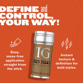 TIGI Bed Head being applied to hair demonstrating fast control and humidity resistance