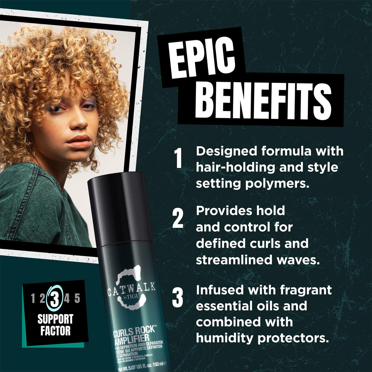 TIGI Catwalk dispensing into hand demonstrating easy control and measured use benefit