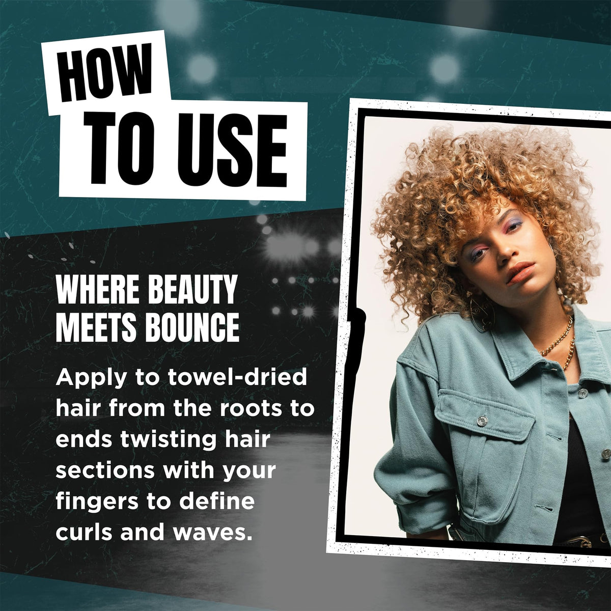 TIGI Catwalk in bathroom routine scene showing styled curls and convenient daily use