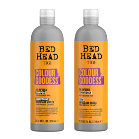 TIGI front packaging showing full Colour Goddess two-pack for vibrant color