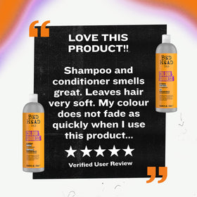 TIGI lifestyle salon bathroom scene highlighting salon-quality results