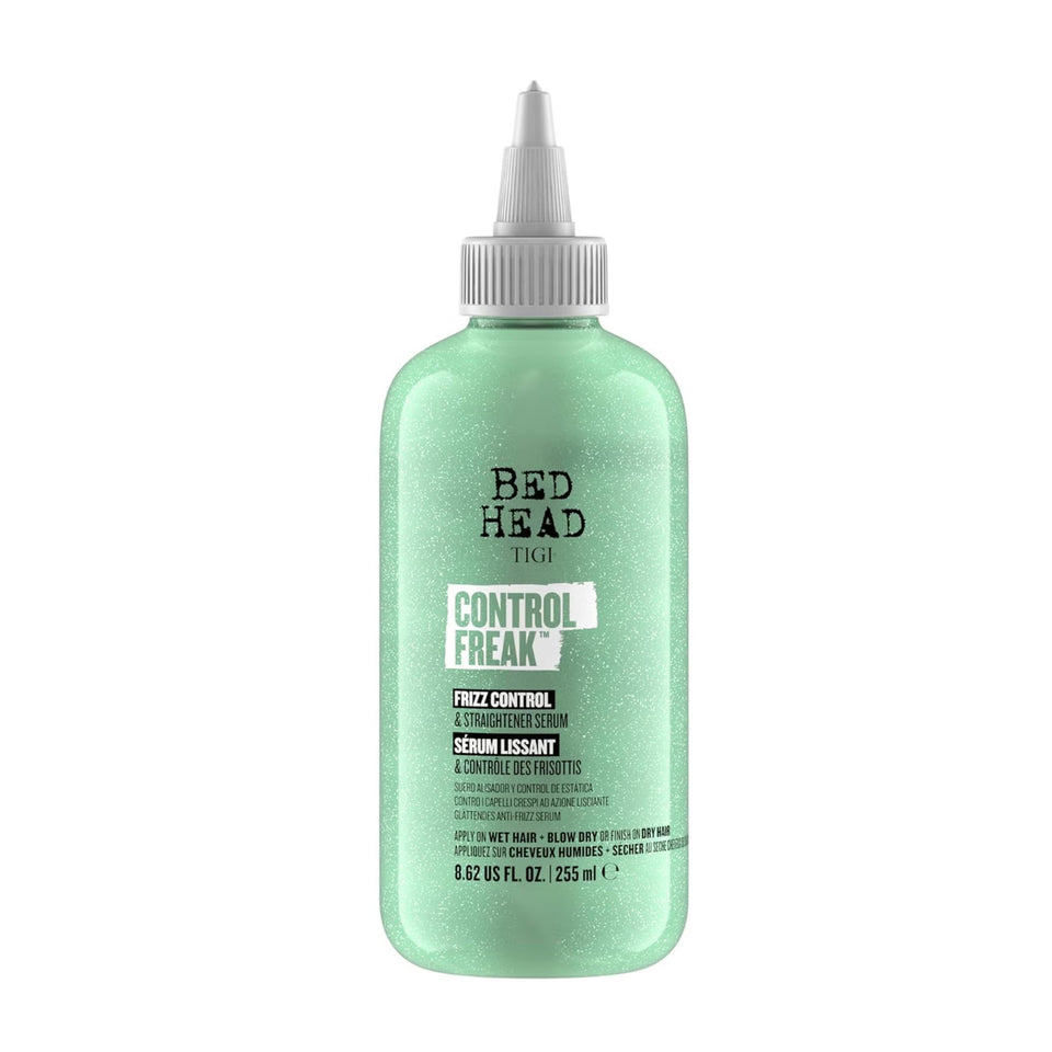 TIGI front bottle view showing label and size, highlights easy identification and benefit