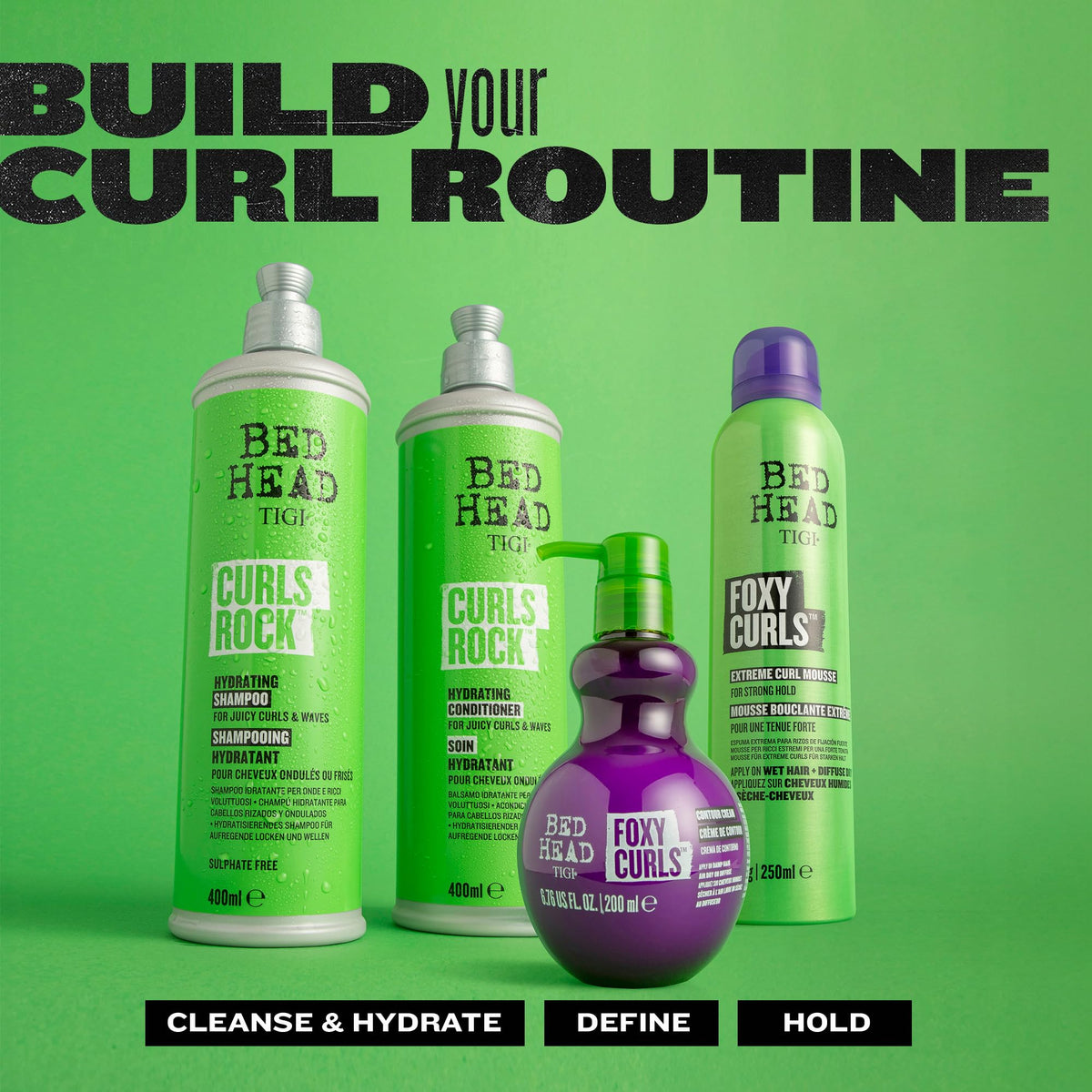 TIGI flatlay with cream and argan oil highlighting nourishing formula