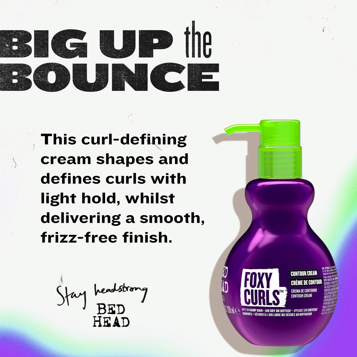 TIGI cream on fingers demonstrating application and light hold