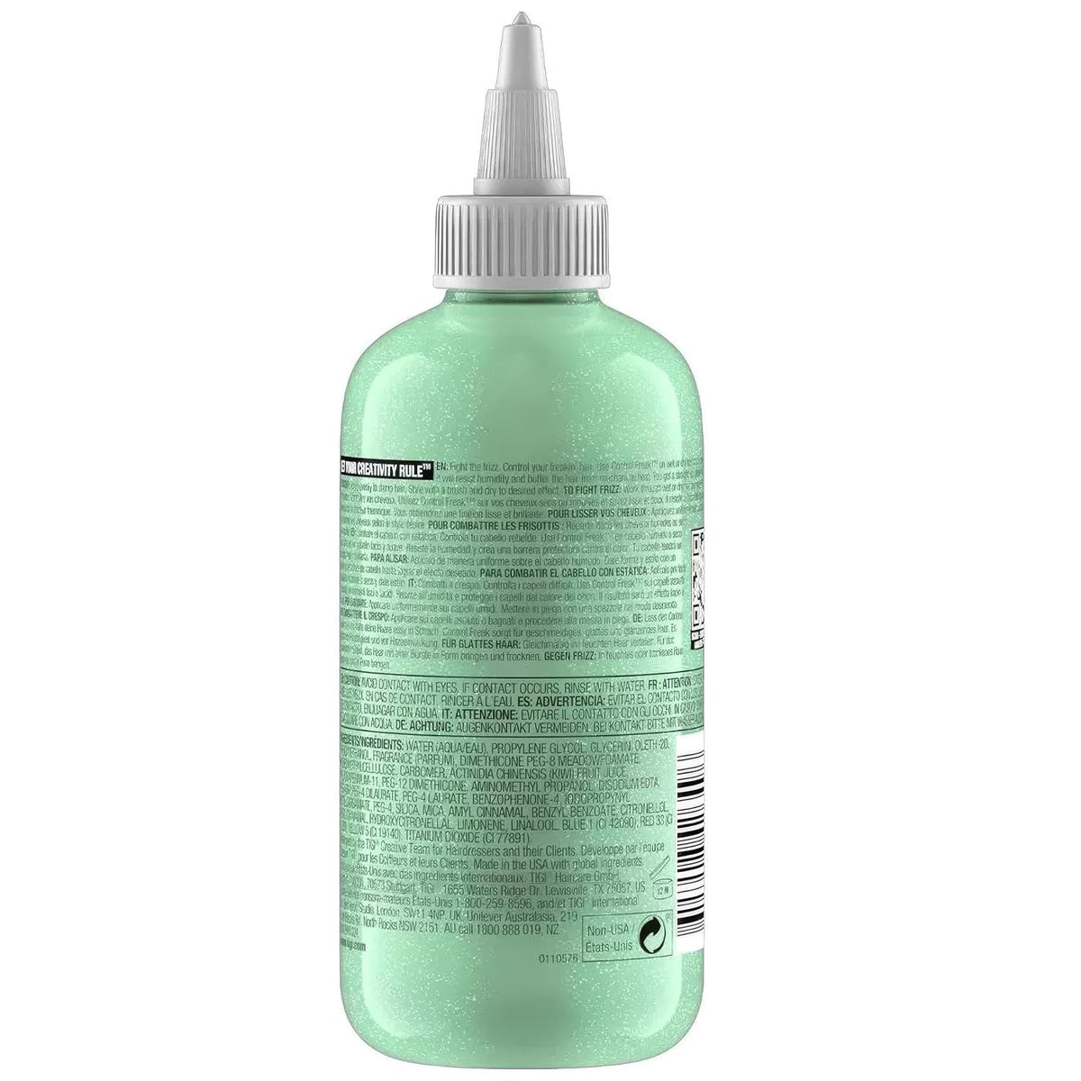 TIGI Bed Head label detail highlighting ingredients and pineapple fragrance benefits