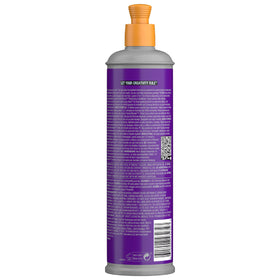 TIGI label close-up highlighting instructions and professional formula
