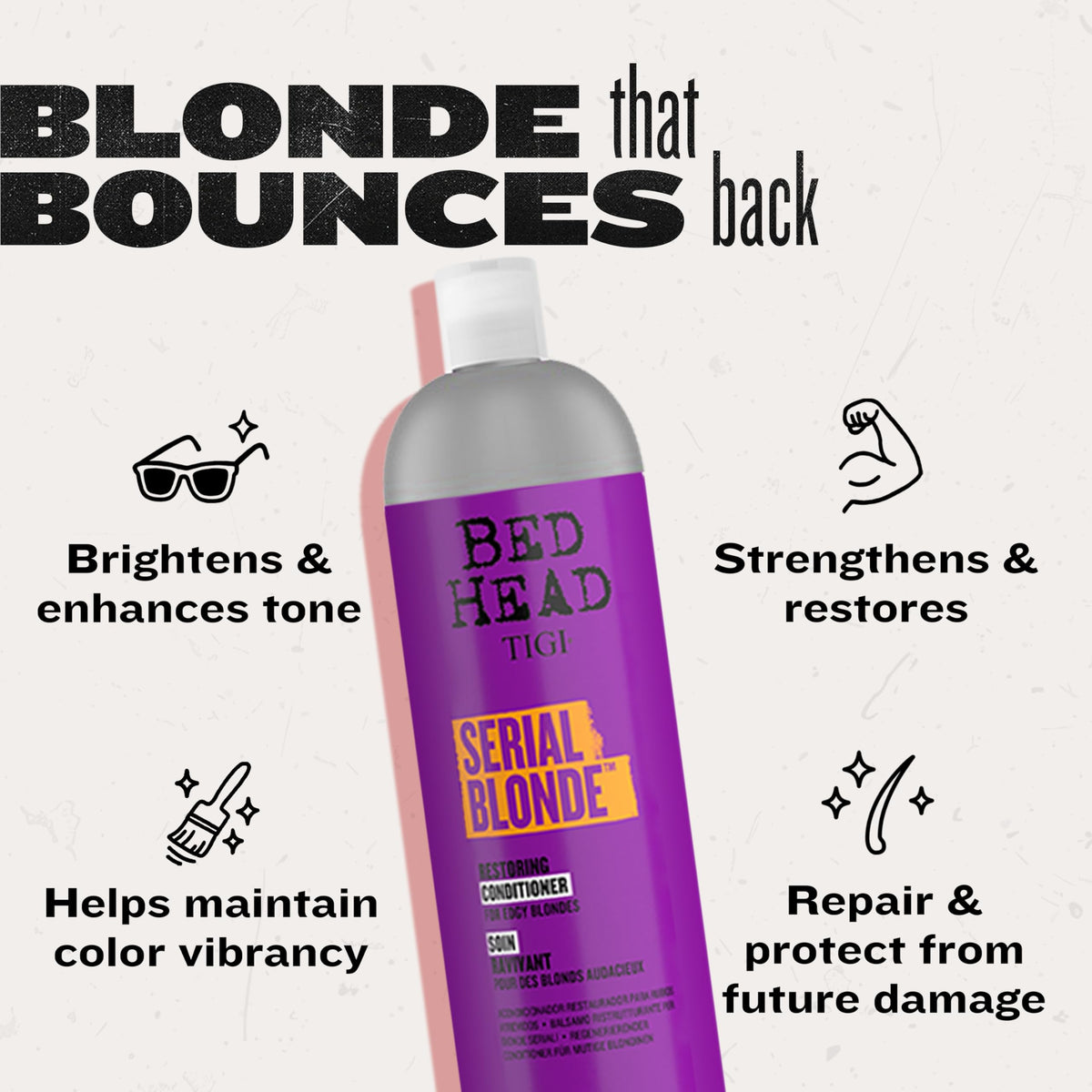 TIGI lathering shampoo in hand illustrating gentle cleansing action