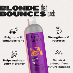 TIGI lathering shampoo in hand illustrating gentle cleansing action