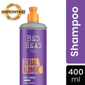 TIGI shampoo texture purple-tinged lather for brass reduction