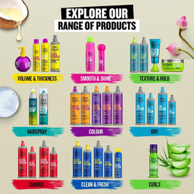 TIGI shampoo paired with conditioner for complete toning routine
