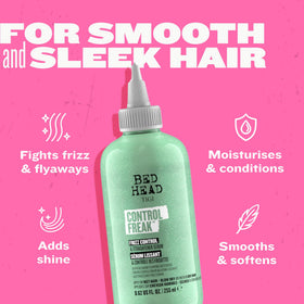 TIGI Bed Head close-up of serum texture demonstrating lightweight smoothing finish