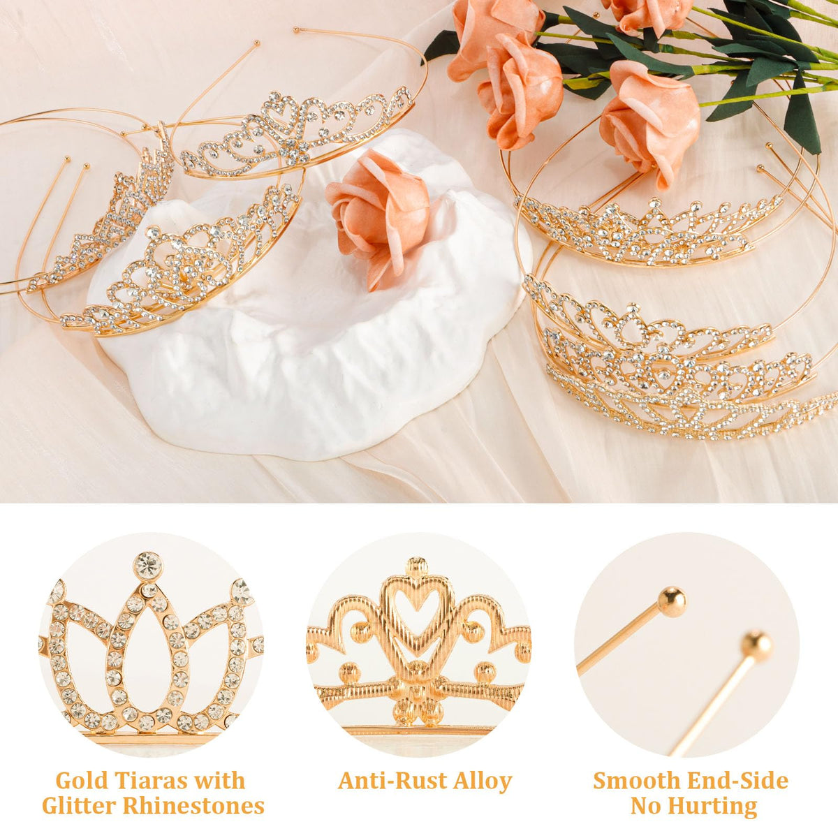 Tihebax bride wearing tiara demonstrating elegant fit and wedding-ready glamour