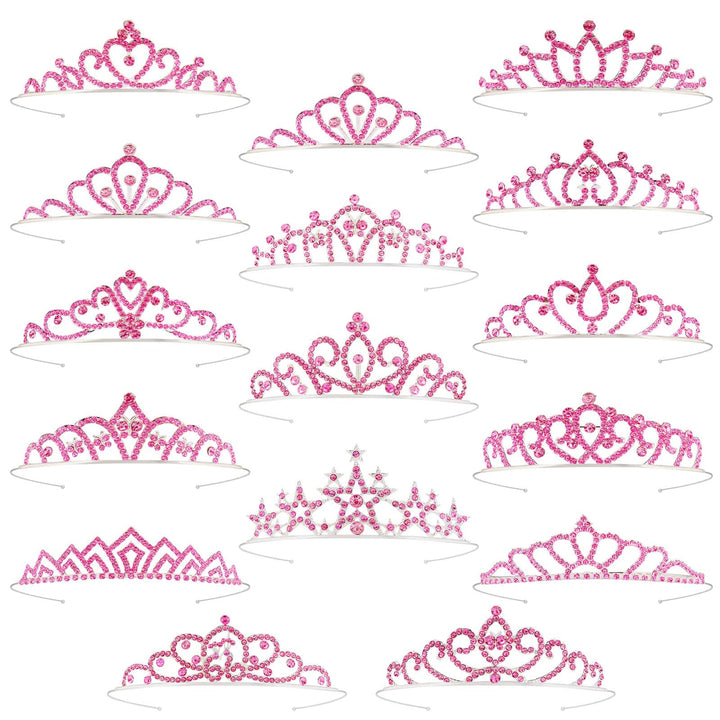 Tihebax front packaging showing pink tiaras, clear set presentation and easy selection