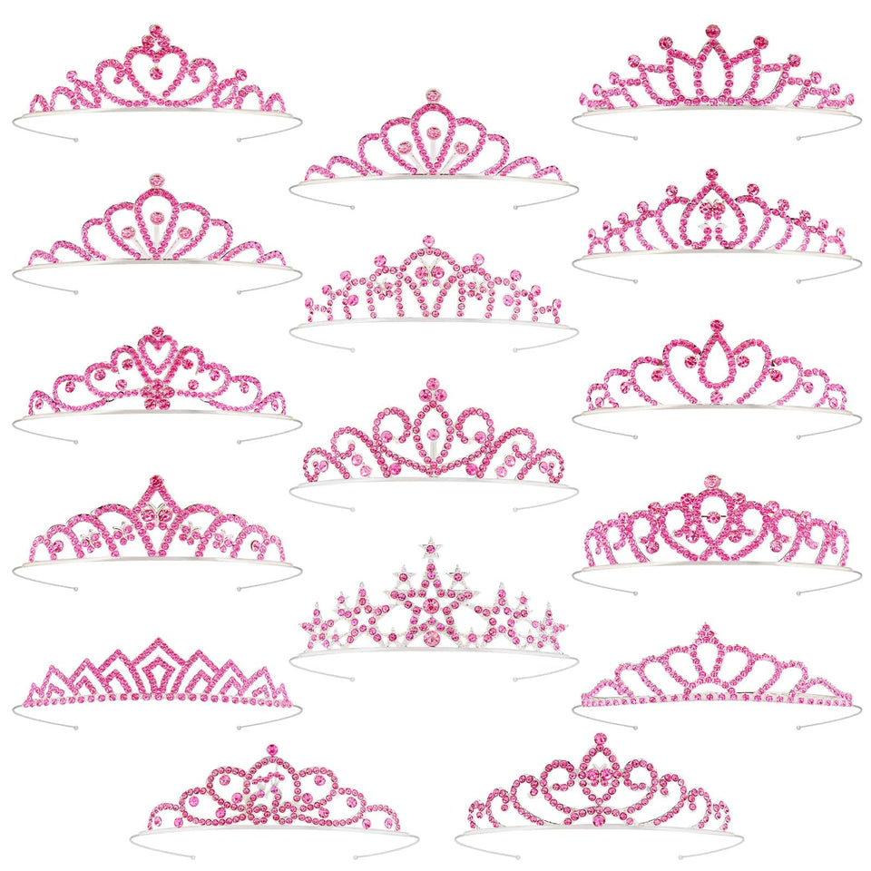 Tihebax front packaging showing pink tiaras, clear set presentation and easy selection