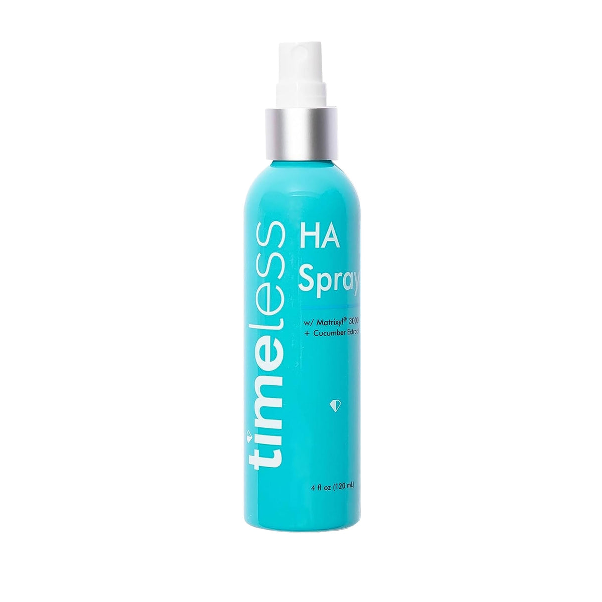 Timeless Skin Care front packaging showing bottle and branding benefit hydration