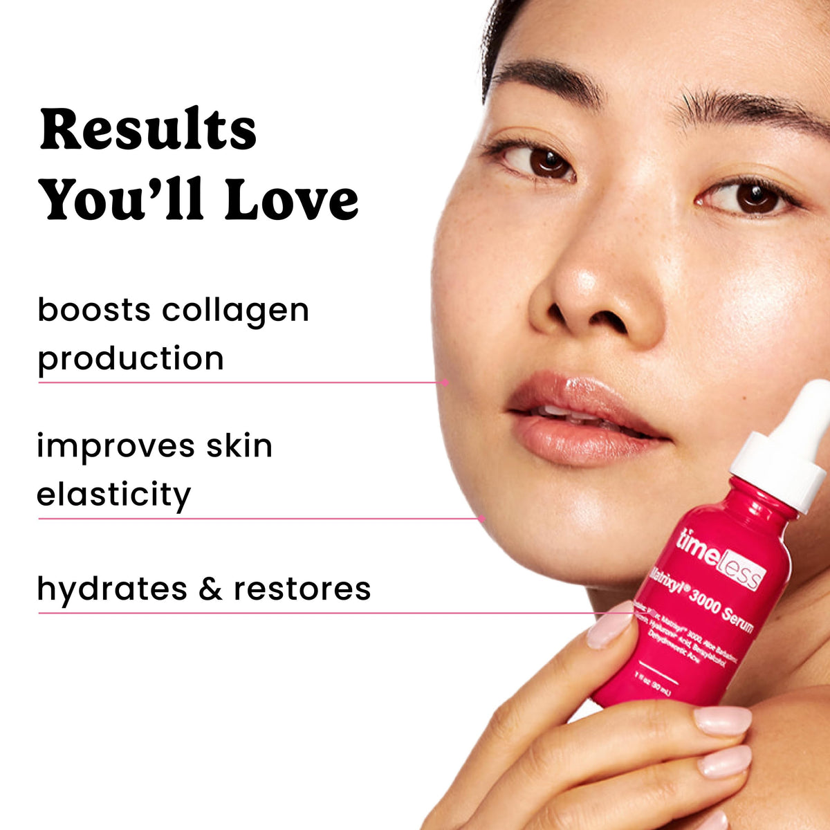 Timeless Skin Care applied on hand demonstrating absorption and moisturization benefit