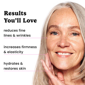 Timeless Skin Care label close-up showing Matrixyl Synthe’6 and hyaluronic acid benefits