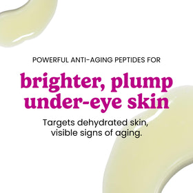 Timeless Skin Care cream on fingertip ready for gentle under-eye application