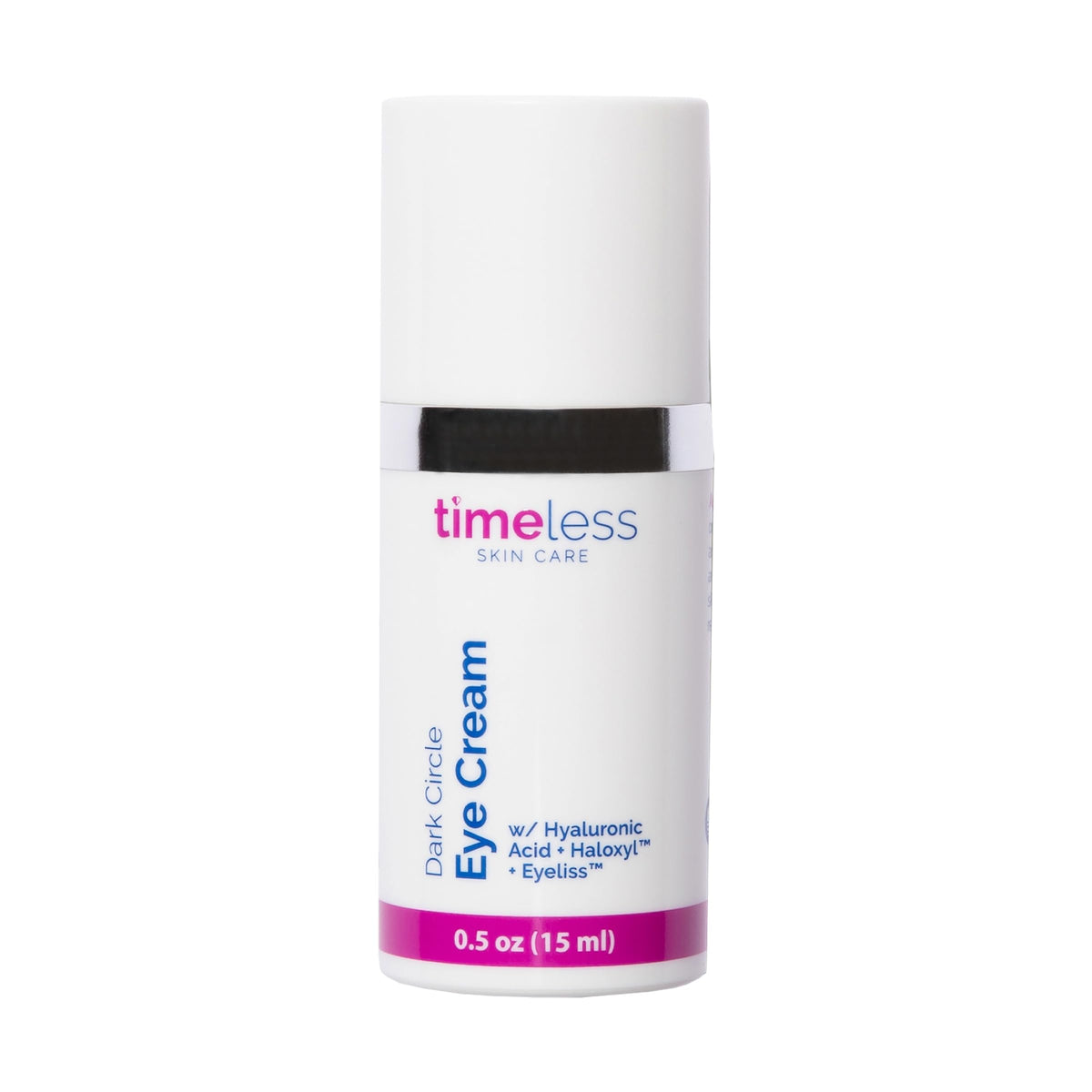 Timeless Skin Care front packaging showing product and branding, conveys clarity