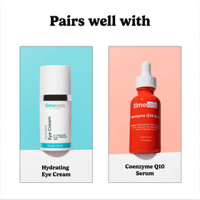 Timeless Skin Care pouch on bathroom counter demonstrating daily use