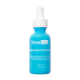 Timeless Skin Care front packaging showing 1 oz bottle and clean design benefit: informative